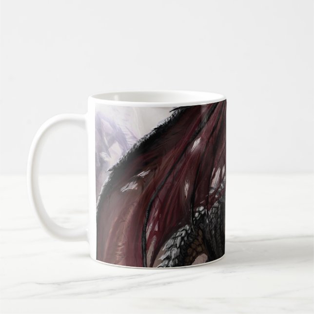 Dragon in Höhle Kaffeetasse (Links)