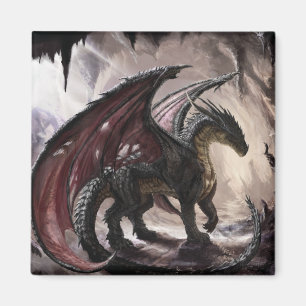 Dragon in Höhle Magnet
