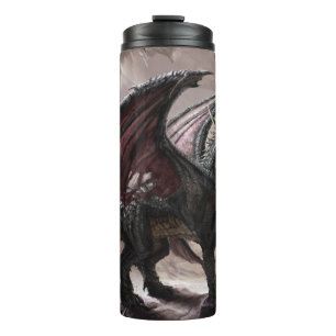 Dragon in Höhle Thermosbecher