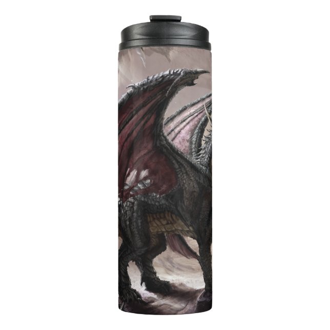 Dragon in Höhle Thermosbecher (Vorderseite)