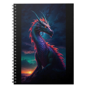 Dragon in Night Sky Notizblock