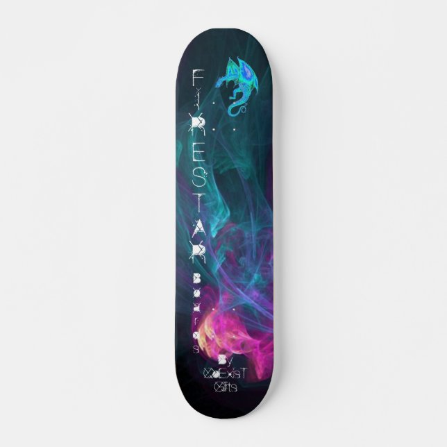 Dragon in Northern Lights Skateboard (Devant)