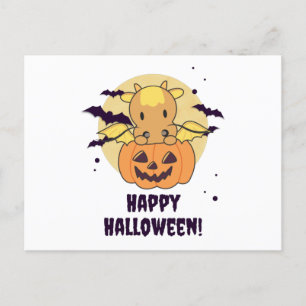 Dragon In Pumpkin Sweet Dragon Happy Halloween Postkarte