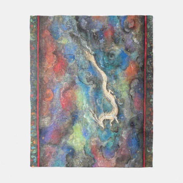 Dragon in the Clouds Fleecedecke (Vorderseite)