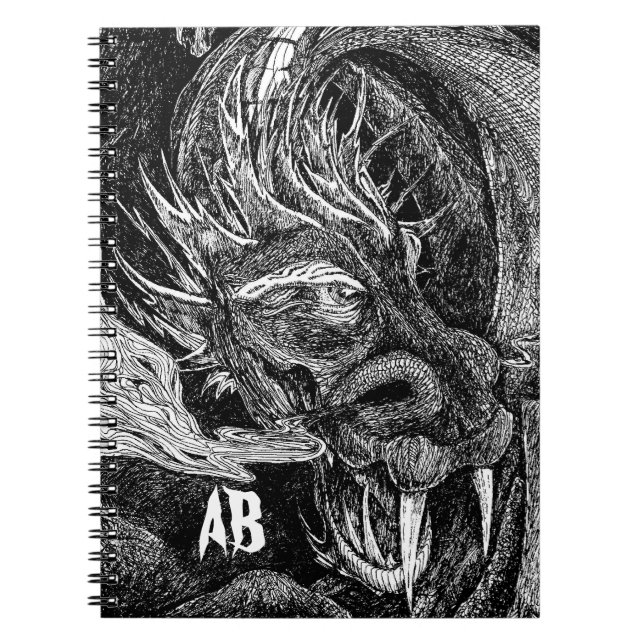 Dragon-Initial-Notizbuch Notizblock (Vorderseite)