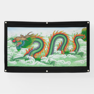 DRAGON JAPONAIS EN BANNIÈRE OCÉANIQUE AVEC GROMM