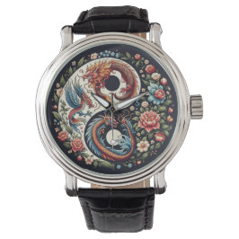 Dragon Jing y jang Armbanduhr