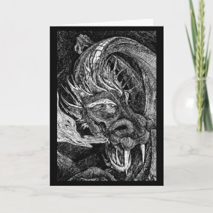 Dragon "Joyeux anniversaire" carte de voeux fronti