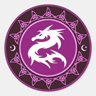 Dragon Knot 9 Runder Aufkleber