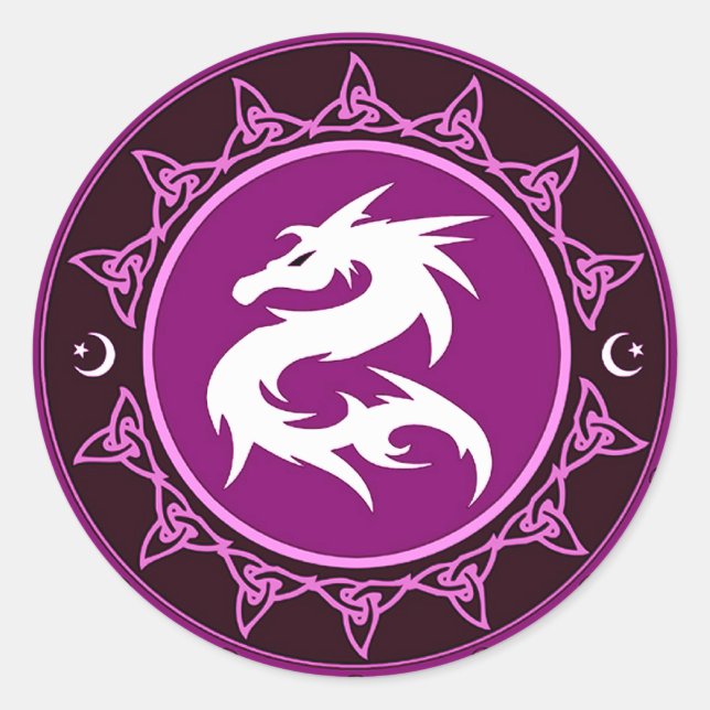 Dragon Knot 9 Runder Aufkleber (Vorderseite)