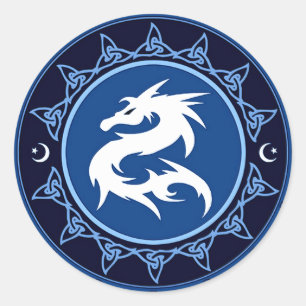 Dragon Knot Runder Aufkleber