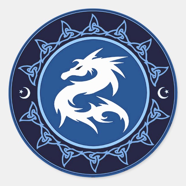 Dragon Knot Runder Aufkleber (Vorderseite)