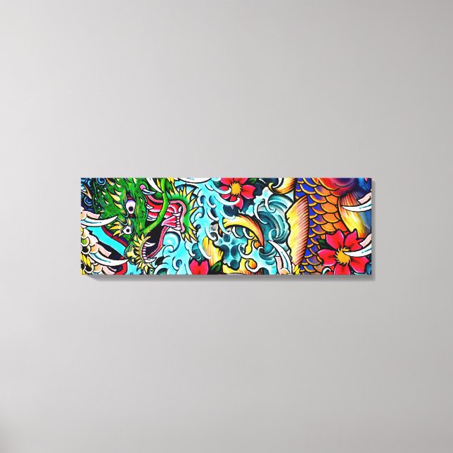 Dragon Koi Leinwanddruck (Vorderseite)