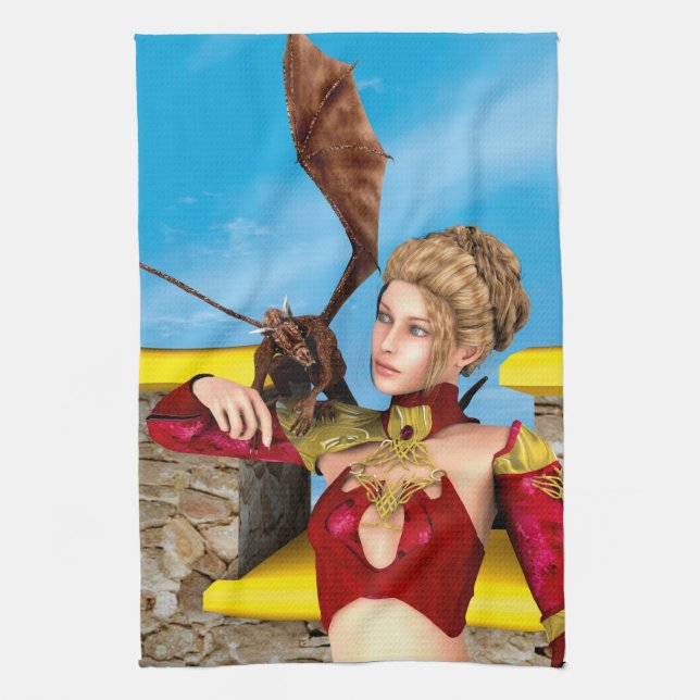 Dragon Lady Geschirrtuch (Vertikal)