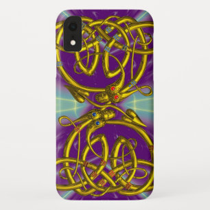 DRAGON-LIEBE, GOLD-ZELLTIKKNOTEN-ZEICHEN, Lila Case-Mate iPhone Hülle