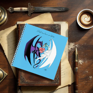 Dragon Liebe Heart Blue Notizbuch