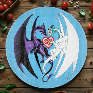 Dragon Liebe Heart Blue Schneidebrett