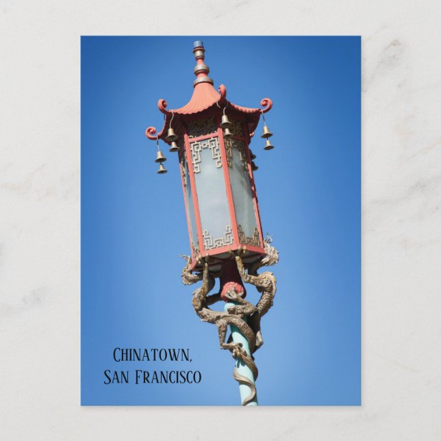 Dragon Light, Chinatown, San Francisco, CA Postkarte (Vorderseite)