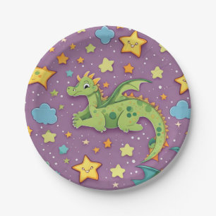 Dragon lila pappteller