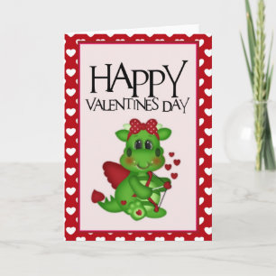 Dragon Love Heureuse Sainte-Valentin Carte de voeu