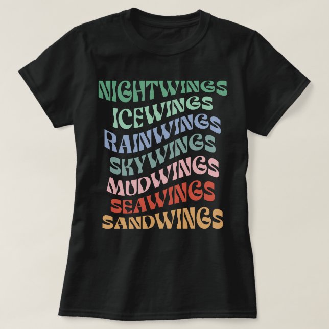Dragon Lover: Retro Wings of Fire Book Series T-Shirt (Design vorne)