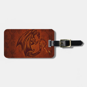 Dragon Luggage Tag mit Ledergurt Gepäckanhänger