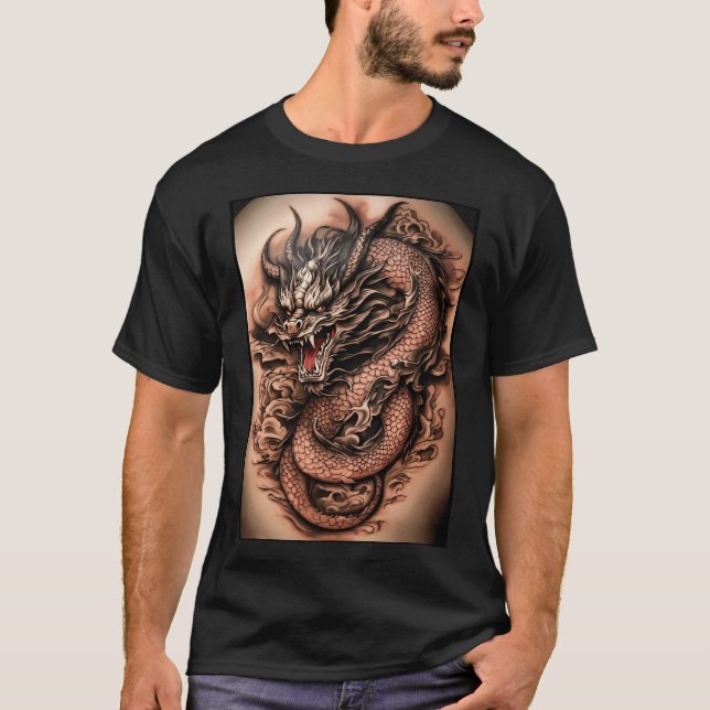 "Dragon Majestät: Eine chinesische Tinte-Symphonie T-Shirt (Vorderseite)