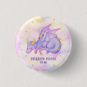 Dragon Mama to be Baby Shooting Lila Dragon Button