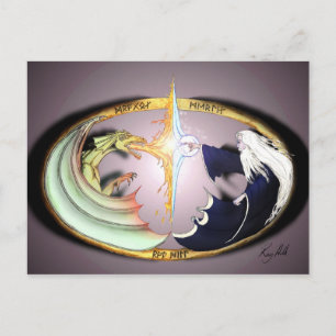 Dragon & Merlin Postkarte