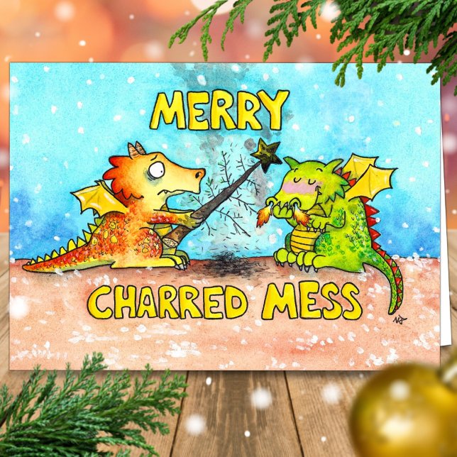 Dragon Merry Christmas von Nicole Janes Karte (Von Creator hochgeladen)