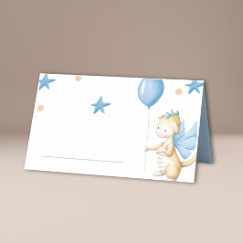 Dragon mit Balloon und Stars Baby Dusche Platzkarte