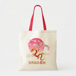 Dragon mit Cherry Blossom Tragetasche