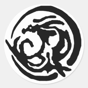 Dragon Moon Draconyz Runder Aufkleber