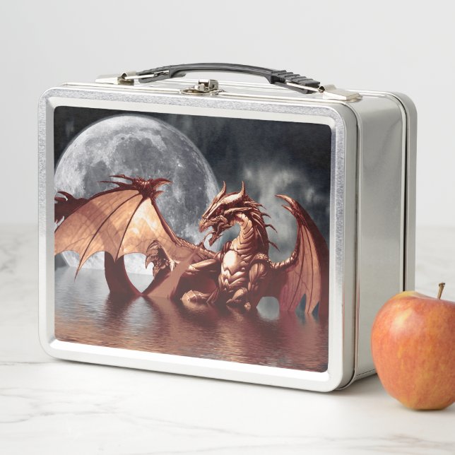 Dragon Moon Fantasy Art Metall Brotdose (Beispiel)