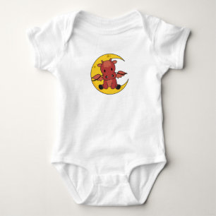 Dragon Moon Good Night Dragon Fantasy Baby Strampler