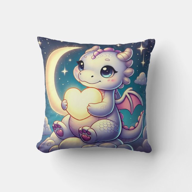 Dragon Moon Heart Kissen (Vorderseite)