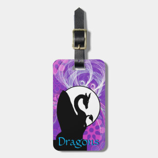 Dragon Moon I (Lila Flower) Gepäckanhänger