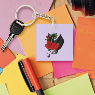 Dragon Noir Mystique Roses Rouges Lavande Gothique