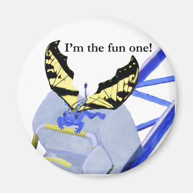 Dragon on Roller Untersetzer Magnet (Vorne)