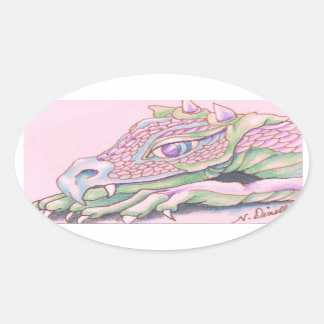 Dragon Ovaler Aufkleber