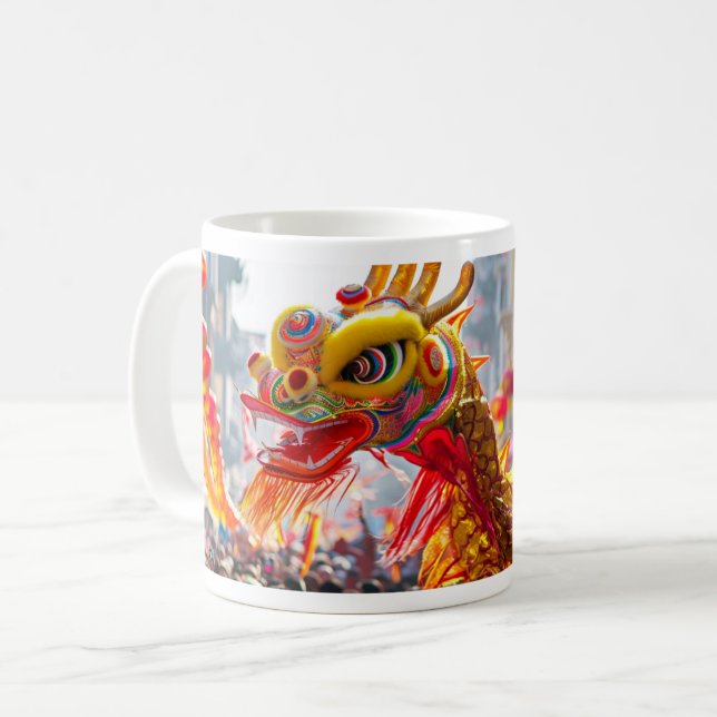 Dragon Parade - Design 1 Kaffeetasse (Vorderseite Links)