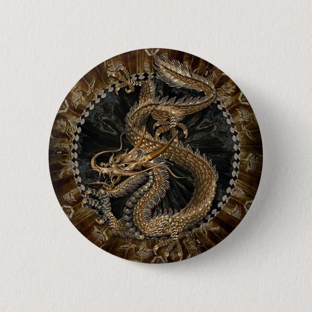 Dragon Pentagram Button (Vorderseite)