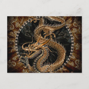 Dragon Pentagram Postkarte