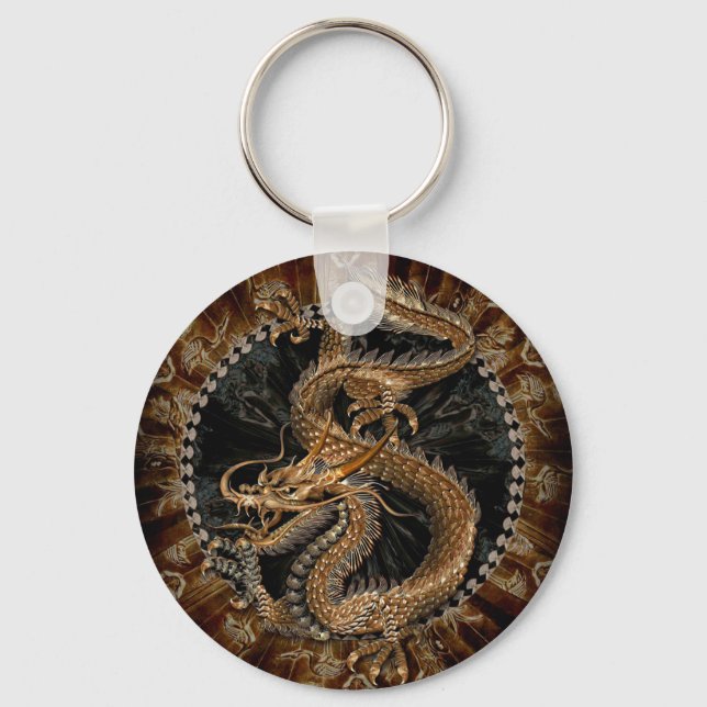 Dragon Pentagram Schlüsselanhänger (Vorderseite)