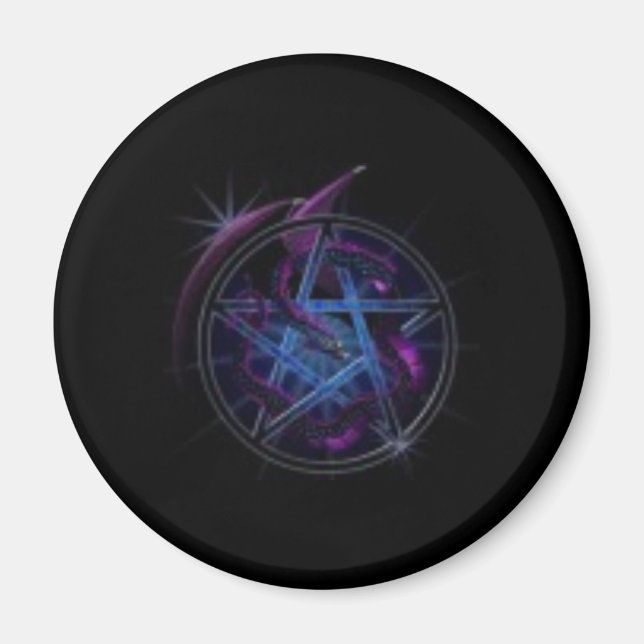Dragon Pentagramm Magnet (Vorne)