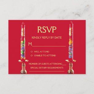 Dragon-Phoenix Bougies rouges Mariage chinois RSVP