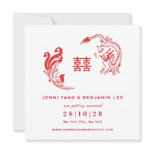 Dragon-Phoenix-Chinesische Hochzeit retten das Dat