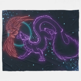 Dragon Phoenix Fleece Blanket