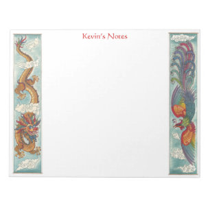 Dragon & Phoenix Notepad Notizblock