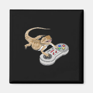 Dragon Playing Video Game Reptiles Pagona Gamer Magnet